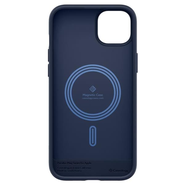 Spigen iPhone 14 Plus Magsafe -kuori Caseology Parallax - Midnight Blå