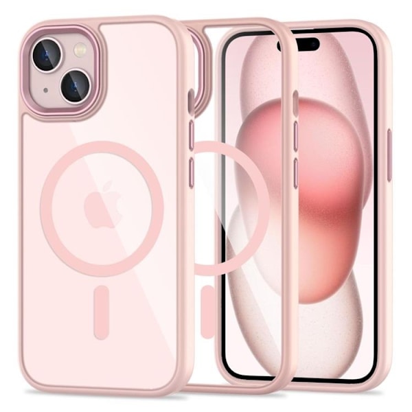 Tech-Protect iPhone 15 Mobilskal Magsafe Magmat - Clear/Rosa