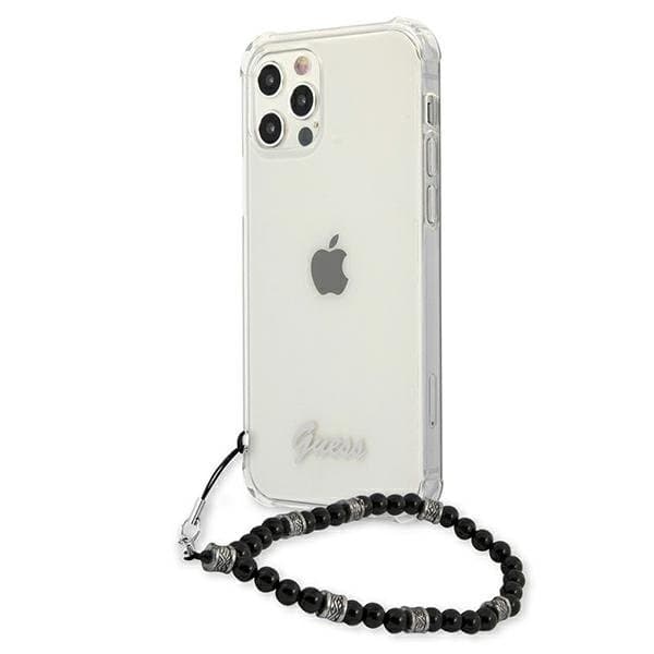 Guess Skal iPhone 12 & 12 Pro Black Pearl - Läpinäkyvä Transparent