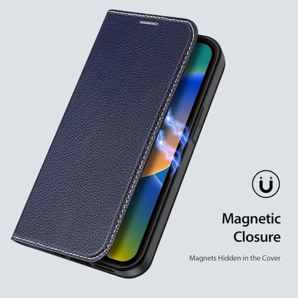 Dux Ducis iPhone 14 Pro Max Plånboksfodral Skin X2 - Blå Blå