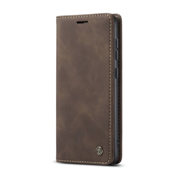 CASEME 013 Plånboksfodral till Samsung Galaxy S25+ Konstläder - Kaffe