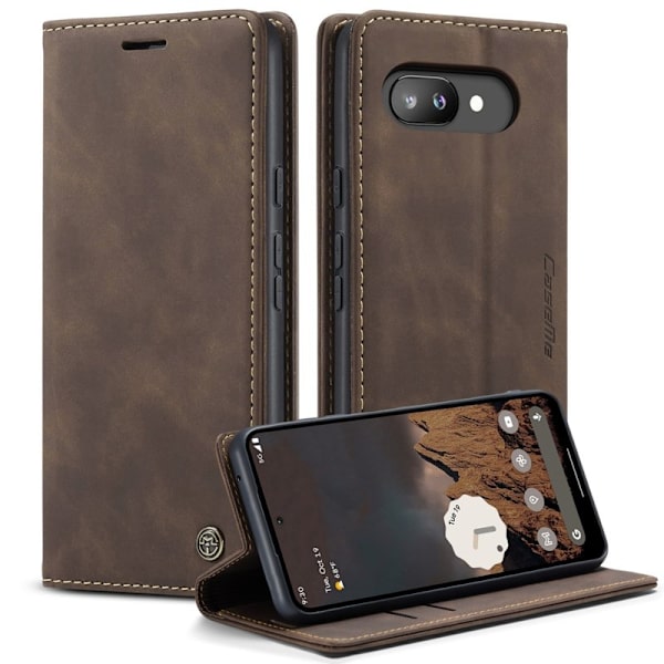 CASEME 013 Plånboksfodral för Google Pixel 9a - KonstLäder - Kaffe