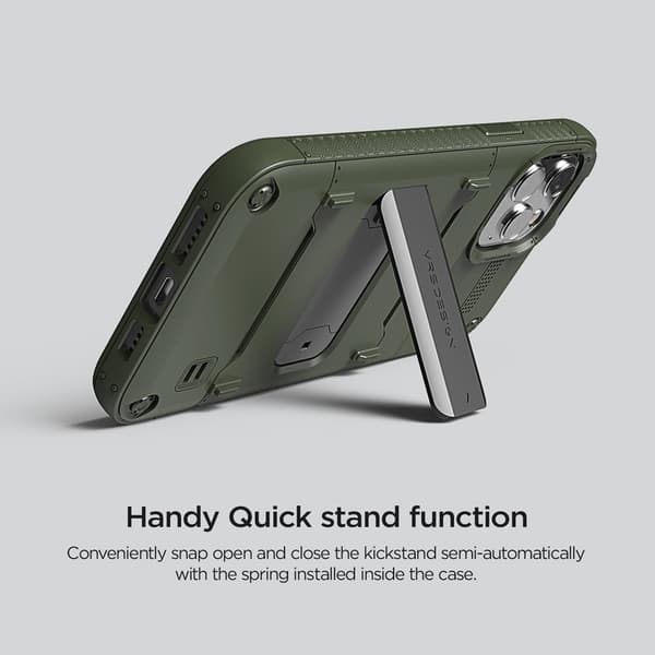 VRS DESIGN Damda QuickStand iPhone 12 Pro Max Skal - Grön Green