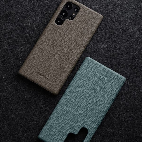 MELKCO Mobilskal för Samsung Galaxy S23 Ultra, Äkta läder, Lila