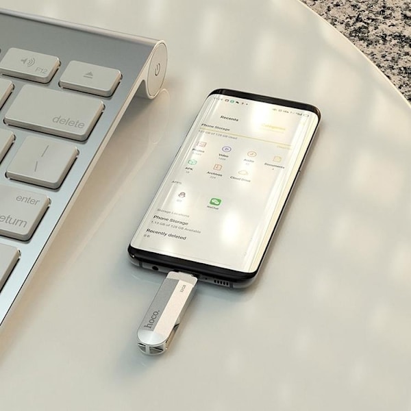 HOCO pendrive Wide UD10 USB + Type C 128GB USB3.0