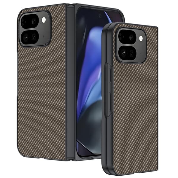 Mobilskal till Google Pixel 10 Pro Fold Carbon Fiber - Guld Guld