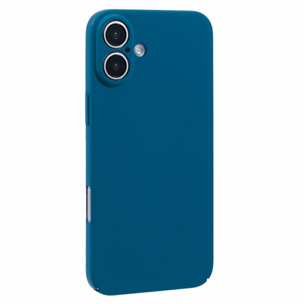 Mobilskal till iPhone 16 Skin-Touch Rubberized PC - Blå Blå