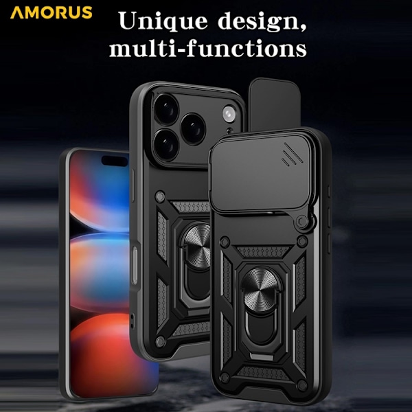 AMORUS Mobilskal till iPhone 17 Pro Max Kameralinsreglage - Silver Silver