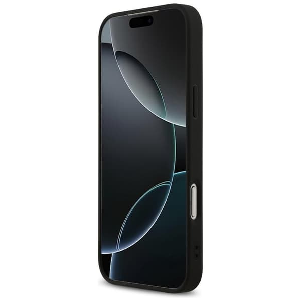 Guess telefontaske til iPhone 17 Pro Max MagSafe 4G trykte striber - sort Svart