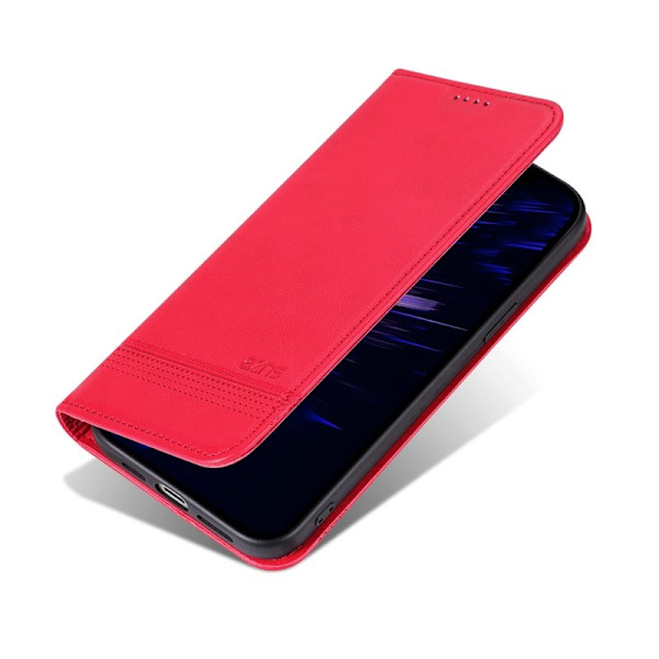 AZNS iPhone 16e Plånboksfodral Konstläder - Röd