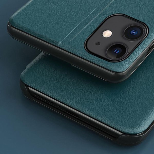 Eco Läder View Fodral iPhone 13 Pro - Blå Blå