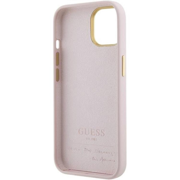 Guess iPhone 15 Pro Max Mobilskal Silikon Script Metal Logo