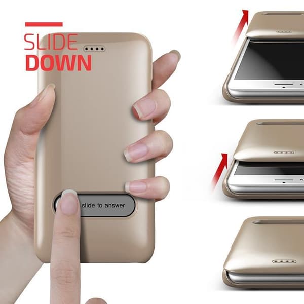 Holdbart Verus Slim Slide-cover til Apple iPhone 6/6S - Guld Guld