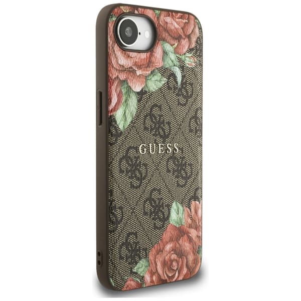 Guess Mobilskal till iPhone 16e Magsafe Flowers Print - Brun Brun