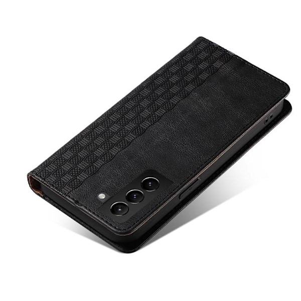 Galaxy S22 Plus Lompakkokotelo Magnet Strap - Musta Black