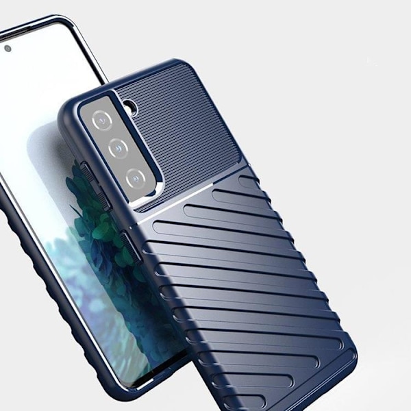 Thunder Flexibel Armored Skal Galaxy S22 Plus - Blå Blå