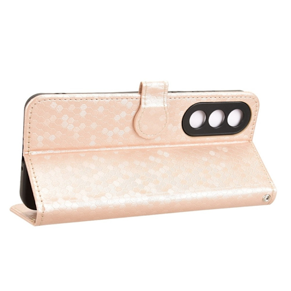 OnePlus Nord 5 Konstläder Plånboksfodral Dot Pattern Imprint - Roséguld Roséguld