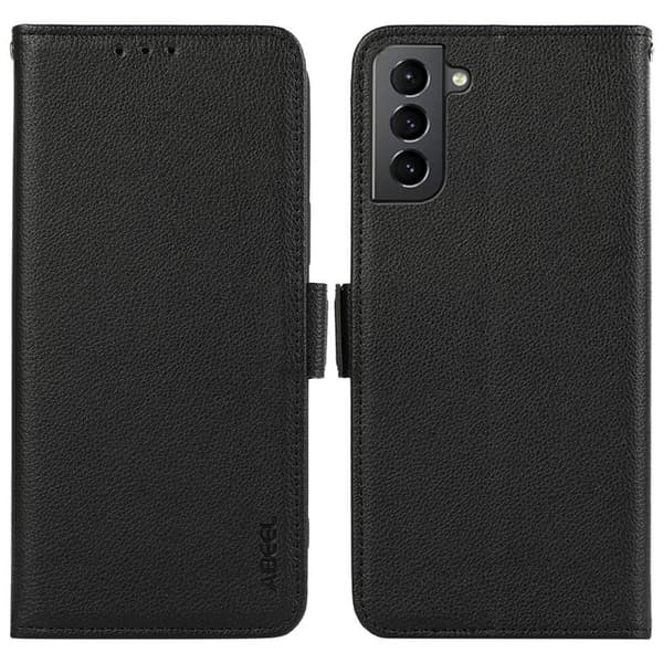 ABEEL Samsung Galaxy S21+ 5G Plånboksfodral RFID-Skydd Konstläder Svart