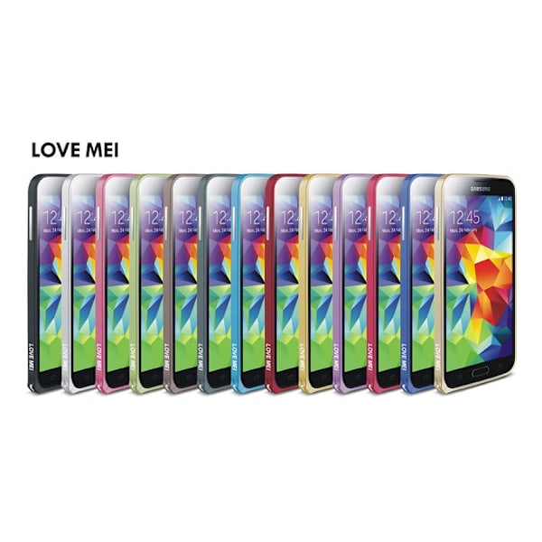 LOVE MEI 0,7mm Metal Bumper till Samsung Galaxy S5 (Brun) Brun