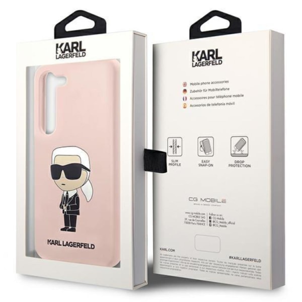 Karl Lagerfeld Galaxy S23 Plus -puhelinkuori Silikoni Ikonik - Pinkki