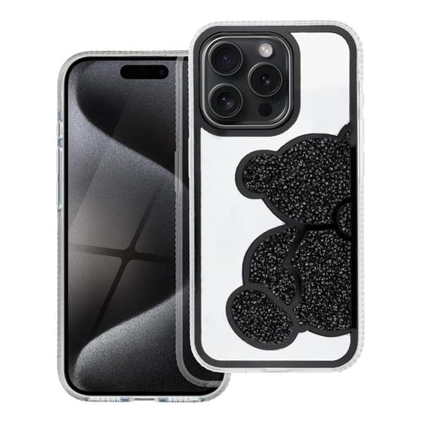 Telefontaske til iPhone 16 Bamse - Sort Black