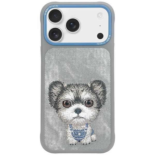 Nimmy Telefontaske til iPhone 17 Big Eyed Pet 2.0 Hund - Grå Grå