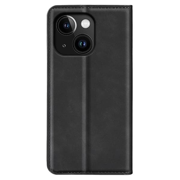 iPhone 15 Plus Plånboksfodral Flip PU-Läder - Svart Svart