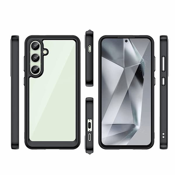Mobilskal till Galaxy S24 FE Outer Space med Ram - Svart Black