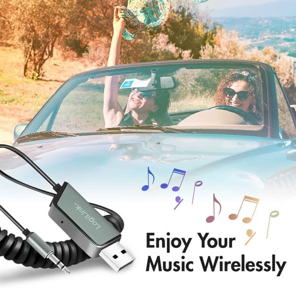 LogiLink Bluetooth-mottagare och handsfree AUX 3.5mm BT5.3 Black