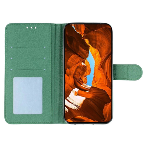 OnePlus 15 5G Plånboksfodral Imprint PU Läder Grön