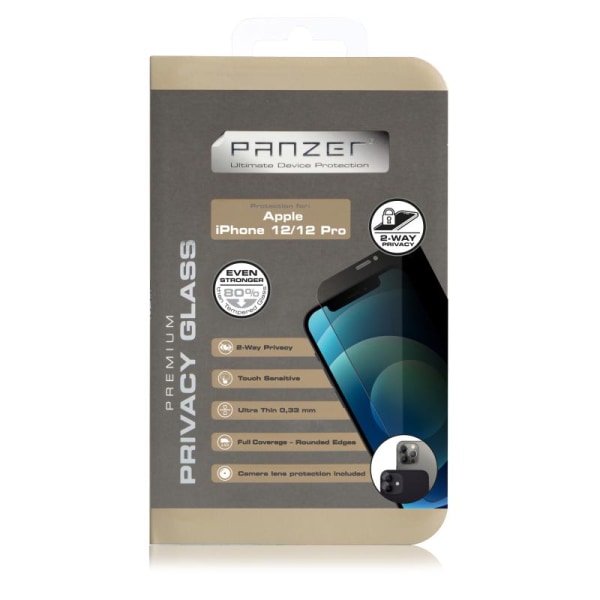 Panzer Full-Fit Privacy Glass 2-way iPhone 12 & 12 Pro