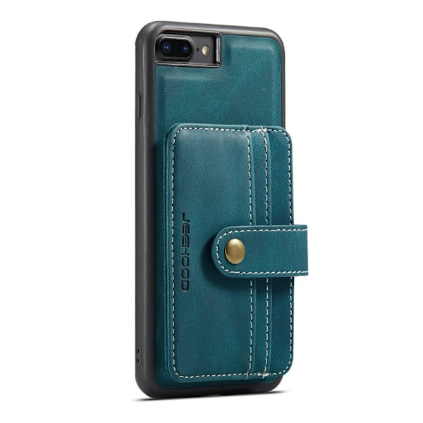 JEEHOOD Konstläder Plånboksfodral för iPhone 7 Plus/8 Plus - Blå