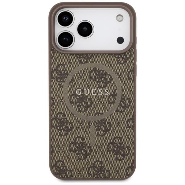 Guess Mobilskal till iPhone 17 Pro Max MagSafe 4G Ring Classic Logo - Brun Brun