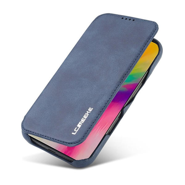 LC.IMEEKE iPhone 16 Pro Max Plånboksfodral Konstläder - Blå