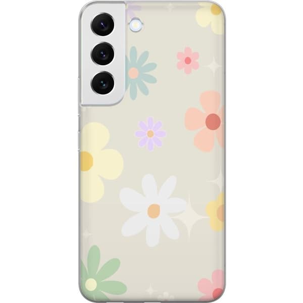 Taske til Samsung Galaxy S22 5G med fejende blomster
