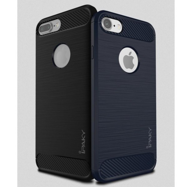 TPU iPaky -kuori iPhone 7 Plus -puhelimelle - musta Black