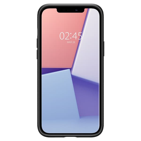 SPIGEN Liquid Air iPhone 12 & 12 Pro - Mat Sort Svart