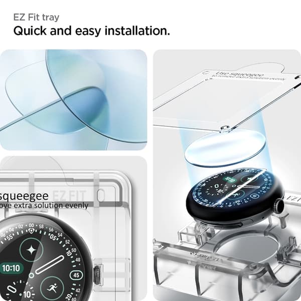 [2-PACK] Spigen Google Pixel Watch 3/4/5 (45mm) Skärmskydd EZ Fit