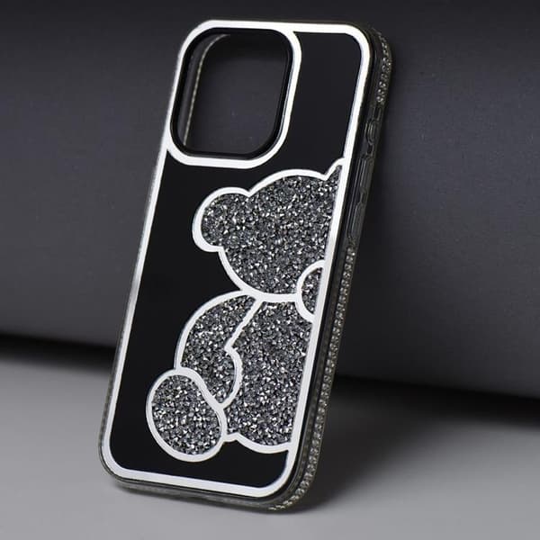 Mobilskal till iPhone 16 Pro Max Teddy Bear - Silver Silver