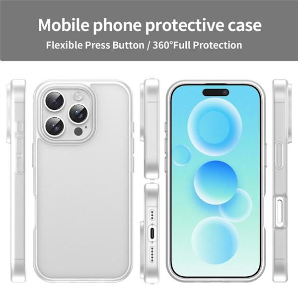 Mobilskal till iPhone 16 Pro Max Skin Touch Matte - Vit Vit