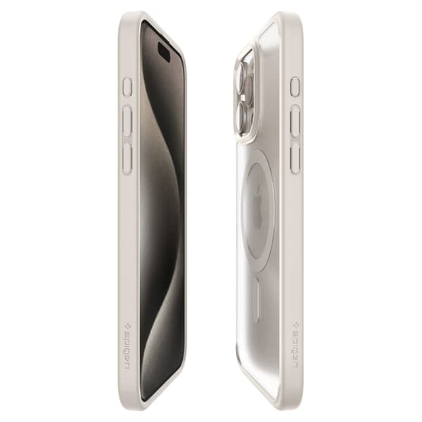 Spigen Mobilskal till iPhone 15 Pro Max Magsafe Hybrid - Titanium Silver