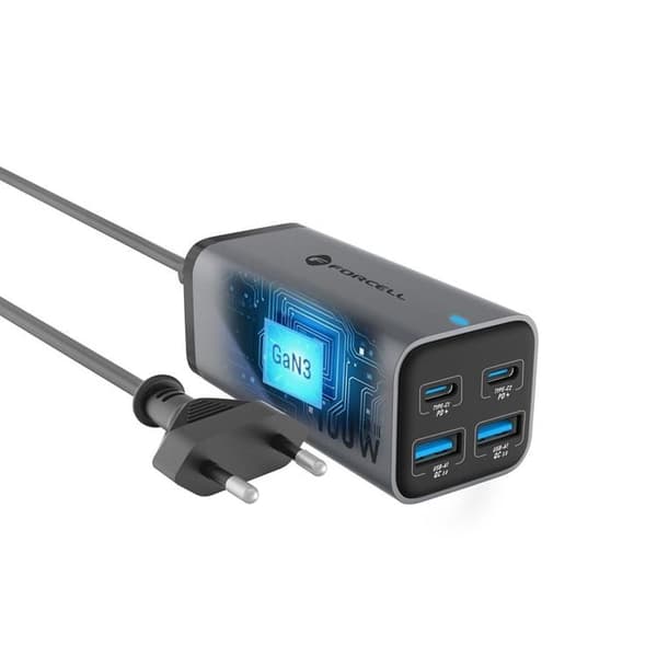 Forcell Snabbladdare 100W PD QC 4.0 GaN III SFC 2.0 5A Grå