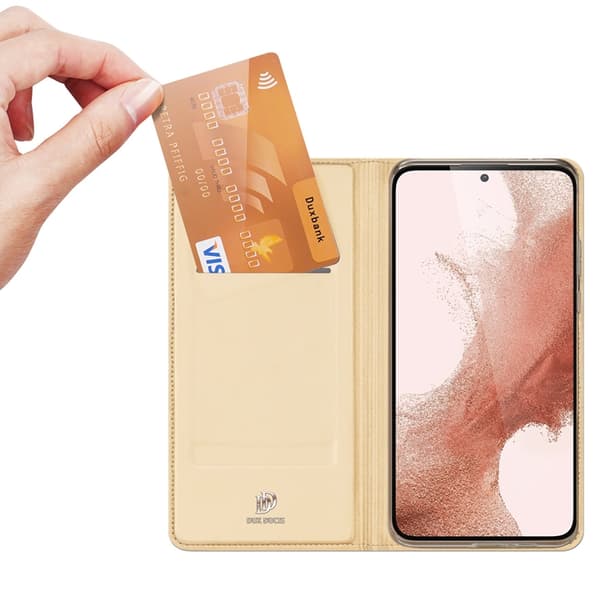 Dux Ducis Galaxy S23 Plus Plånboksfodral Skin Series - Guld Guld
