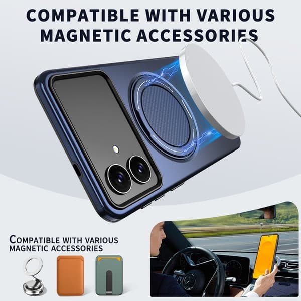 Samsung Galaxy S26 Edge Skal Magnetiskt TPU + PC Bakcover - Blå