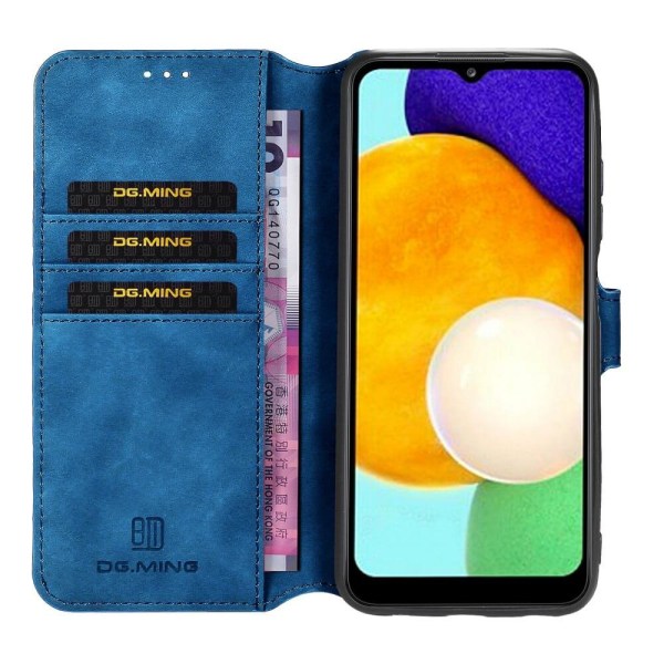 Dgming Retro Wallet Case til Samsung Galaxy A03s - Blå Blue