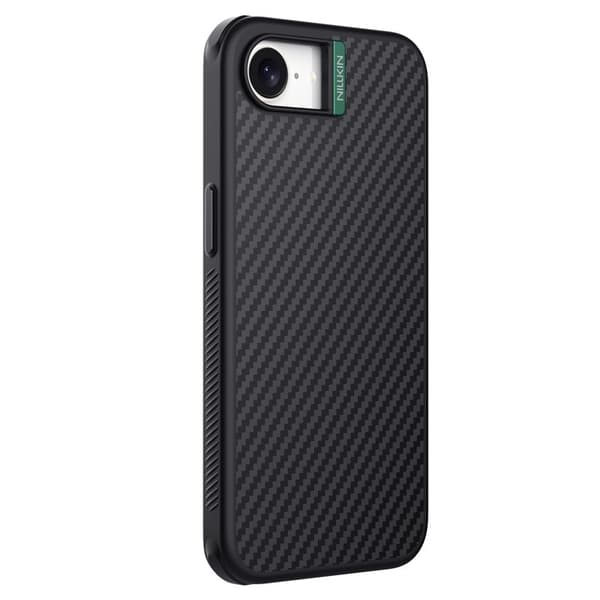 NILLKIN Mobilskal till iPhone 16e Magnetiskt Kolfiber TPU + PC Grön