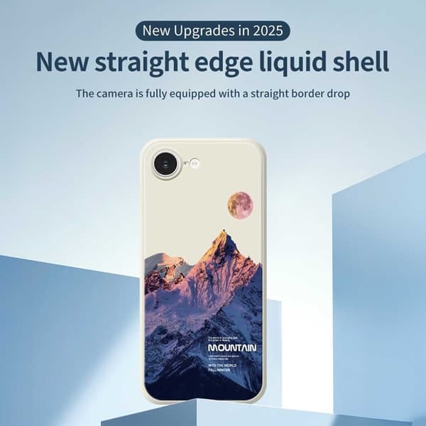 Mobilskal till iPhone 16e Blue Snow Mountain TPU - Lila Lila