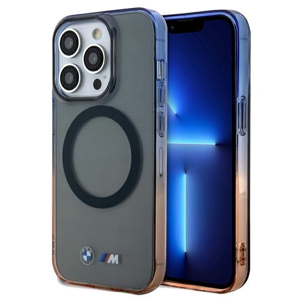 BMW telefontaske til iPhone 15 Pro Max MagSafe Gradient kofanger - Grå