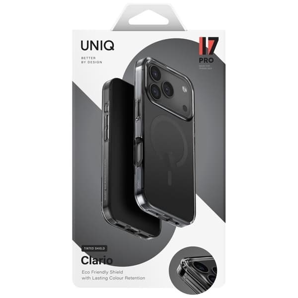 UNIQ Telefontaske til iPhone 17 Pro MagSafe Clario - Sort Svart