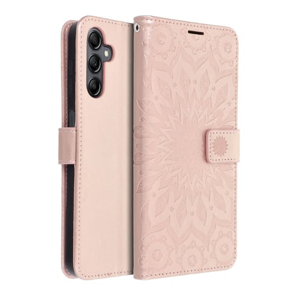 MEZZO plånboksfodral för Samsung A14 4G mandala roséguld Guld